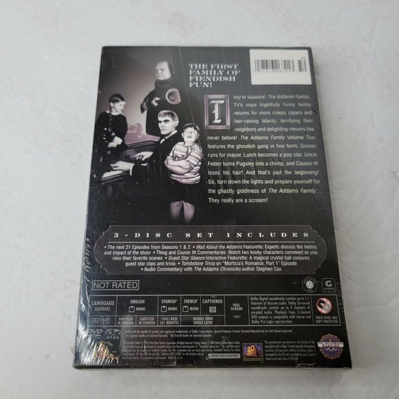 The Addams Family Volume 2 Two DVD 3 Disc Set NEW Sealed TV Series 1965 - Picture 2 of 3